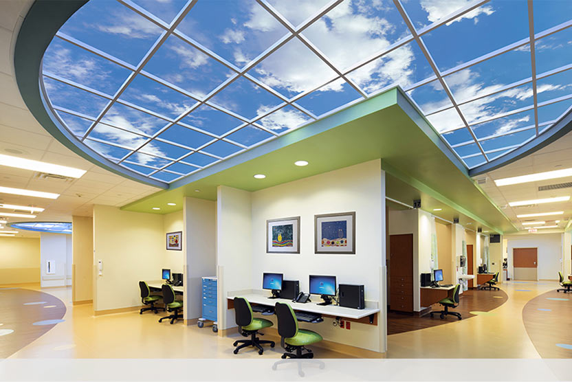 Custom Luminous SkyCeiling at Kingwood Medical's New Women and Children Center