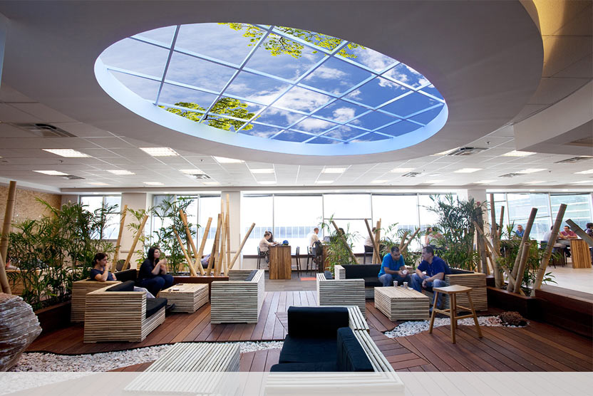 Custom Elliptical Luminous SkyCeiling at Fortune 500 Company in Kiryat Gat, Israel